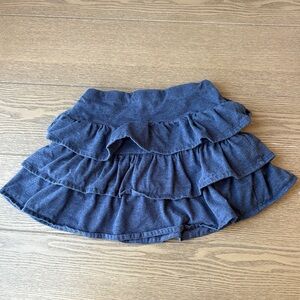 Stylish Ruffled Blue Skirt